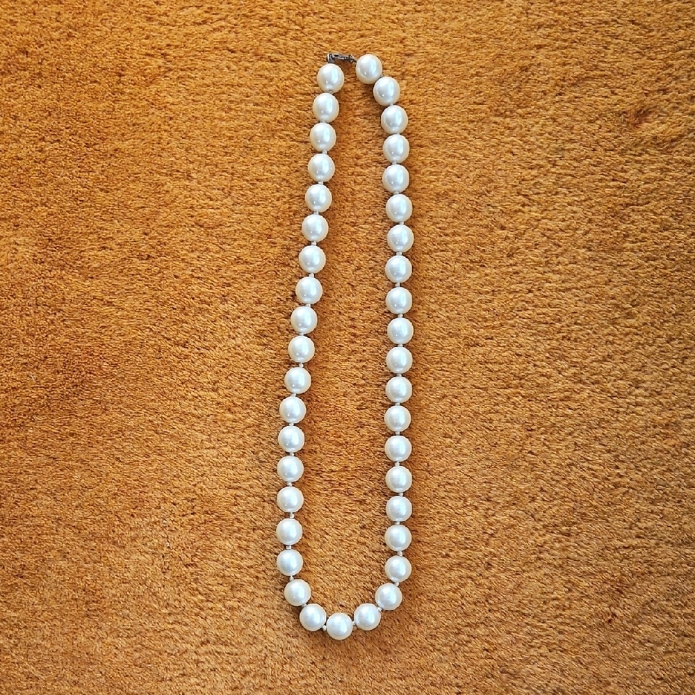 Monet Knotted Simulated Pearl Necklace 27"